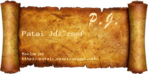 Patai József névjegykártya